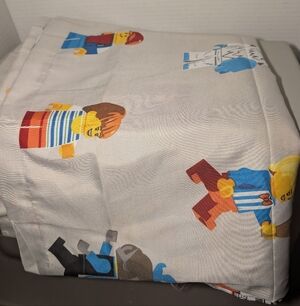 Lego White Pillowcase with Multicolor Minifigure Accents